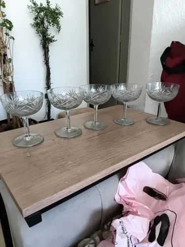 Vendo taças de cristal de champanhe