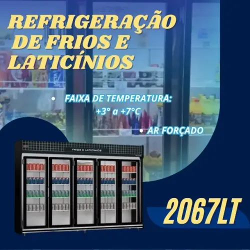 Expositor Geladeira 5 Portas Polofrio 3 M Motor acoplado -Novo pra Tirar