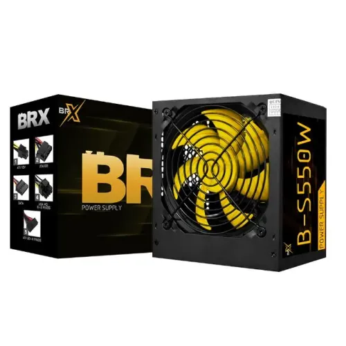 Fonte Alimentação BRX para PC Gamer 550w PFC Ativo Bivolt
