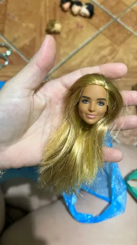 Barbie fashionistas cabeça covinha loira bronzeada 