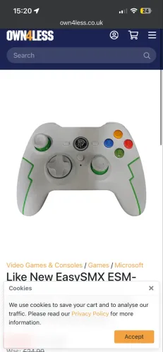 Like New EasySMX ESM-9013Pro Wireless Game Controller with 2.4G USB Dongle White/Green