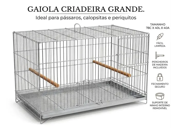 Gaiola criadeira grande