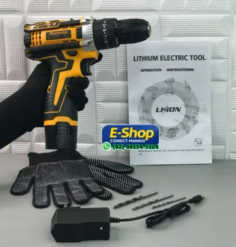 Furadeira e Parafusadeira De Lition 18v Portatil - Entrega das 9 até 22hrs