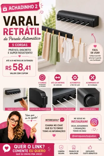 Varal retrátil