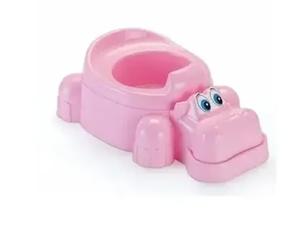Penico Infantil Troninho Hipopotamo Rosa para Bebê Desfralde 1L