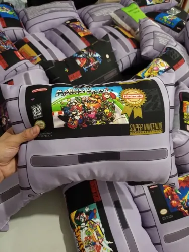 Almofada Mario Kart Snes - NerdDog Store - Toad Koopa Troopa Bowser Yoshi Luigi Cartucho