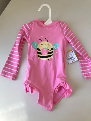 Body piscina menina 6-12m com proteção