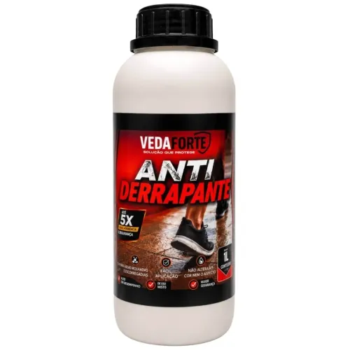 Antiderrapante Para Pisos, Porcelanato, Mármores, Granito Veda Forte Proteção 1 Litro<br>