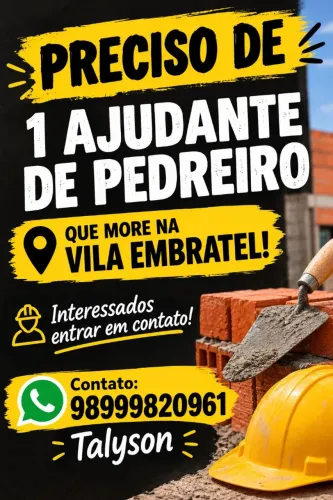 Ajudante de pedreiro 