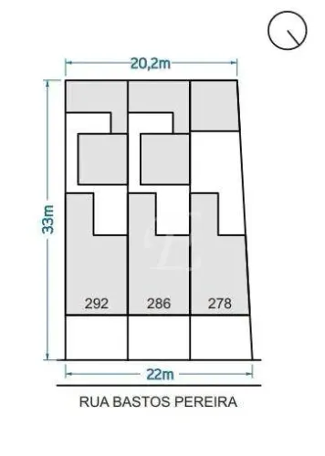 Terreno à venda, 696 m² por R$ 9.600.000,00 - Vila Nova Conceição - São Paulo/SP
