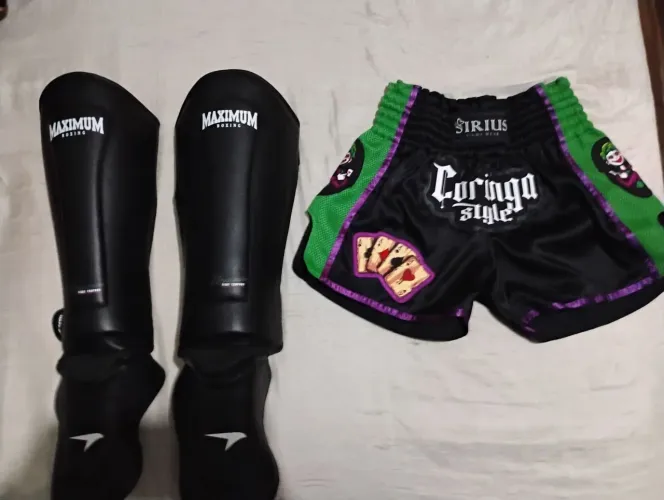 Caneleira Maximum + shorts muay Thai personalizado