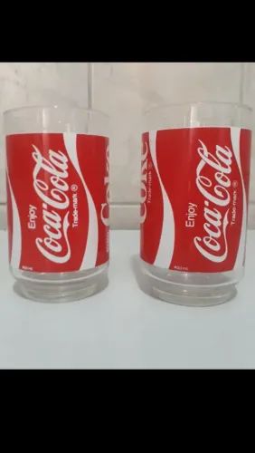dois copos da coca cola originais vintage