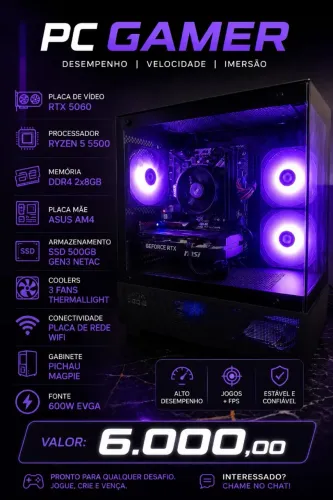 Pc gamer Alto desempenho