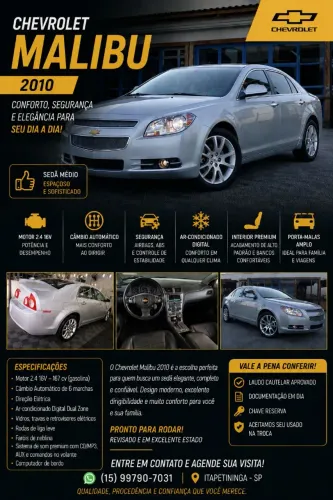 Chevrolet Malibu LTZ 2.4 16V 171cv 4P 2011