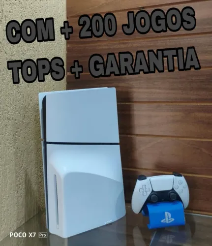 PS5 slim 1 TB + de 200 jogos tops