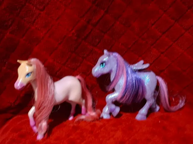 Poney roxo e cavalinho rosa mattel originais
