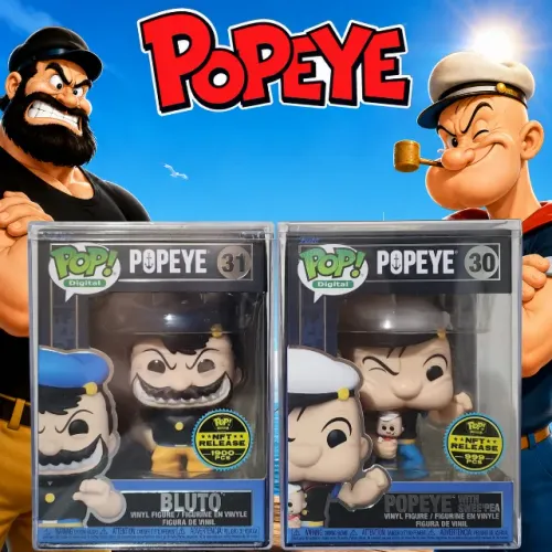 Funko Pop Popeye With Swee'Pea 999 unidades Grail & Bluto 1900 unidades - Digital NFT