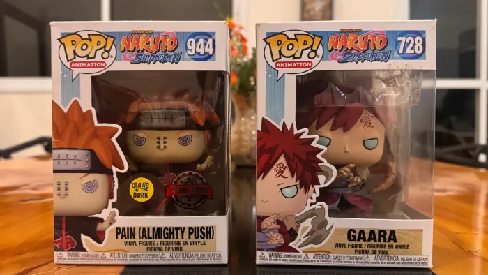 Bonecos Funko Pop Naruto Shippuden Gaara e Pain