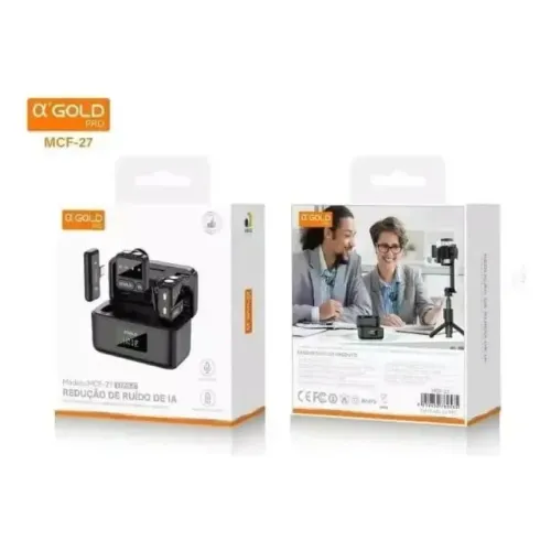 Microfone Lapela Tipo C MCF-27 Gold PRO