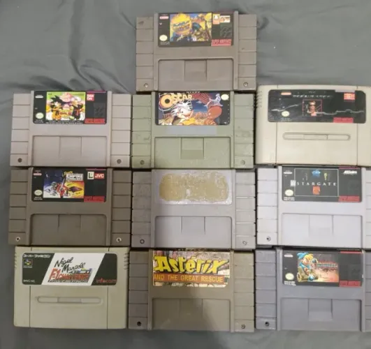 (Lote 2) 10 Jogos Super NIntendo Funcionando