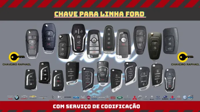 Chave Ford Presença, Canivete, Reserva Completa Com Serviço de Codificação 