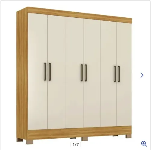 Guarda Roupa Casal Prático 6 Portas | Desmontado