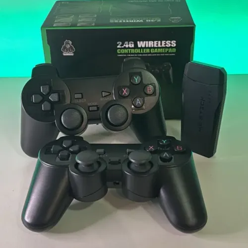 Video Game Stick Retro 2 Controles Sem Fio 20 Mil Jogos - Faço Entrega