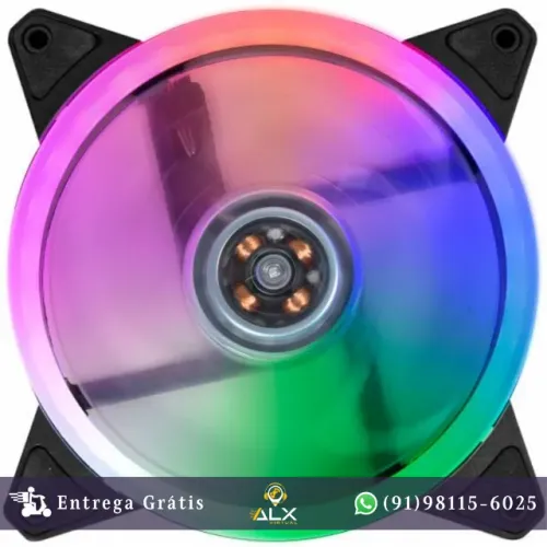 Fan Cooler Gamer Double Ring Led - Aa-faf1 *ENTREGA GRÁTIS*