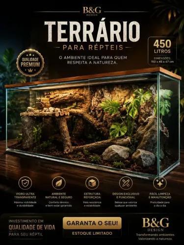 TERRÁRIO 200 LITROS ? B&G DESIGN