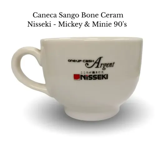 Caneca Japonesa Relíquia Nisseki / Mickey & Minie - 90's