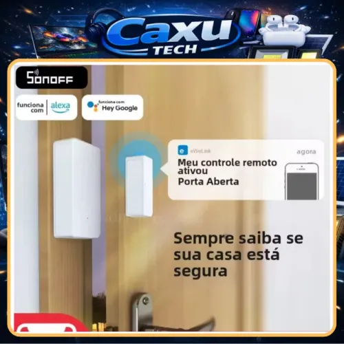 Sensor de Porta Sem Fio Sonoff DW2-RF Alexa e Google