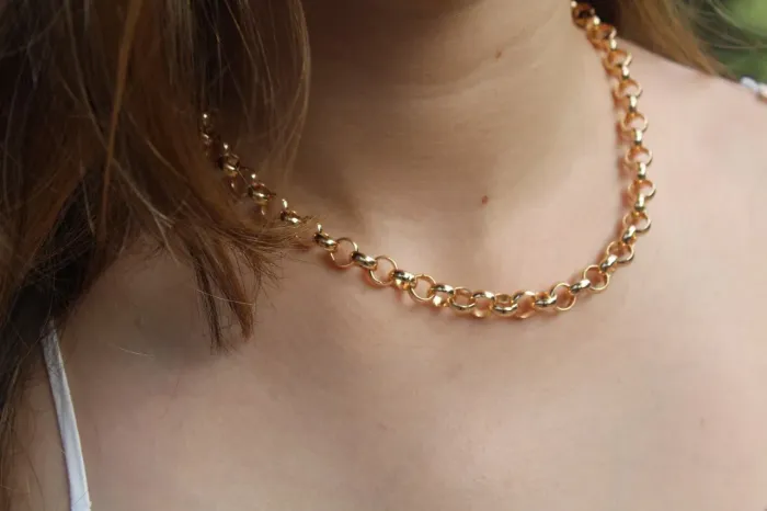 Colar Elo Dourado (Semijoia)