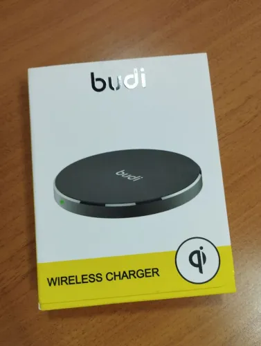 Carregador Sem Fio Por Indução Budi 10W (Novo Na Caixa) - Tecnologia Qi