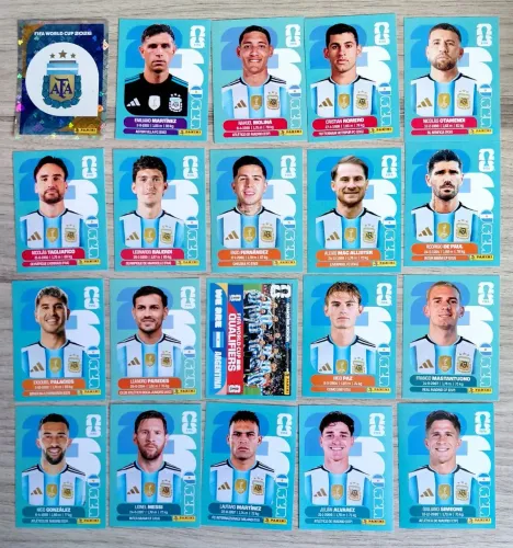Figurinhas 3 Seleções Argentina França Portugal Copa do Mundo 2026 Originais Panini
