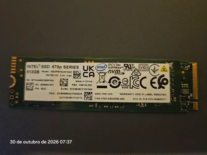SSD M2 MVE 512 GB