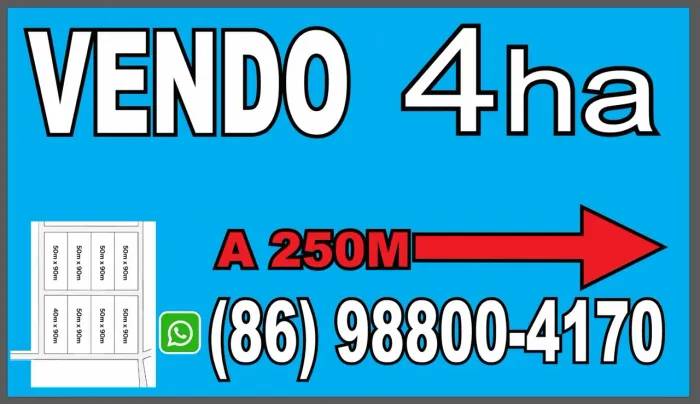 Vendo excelente área para Sítio no Pov. Itaguará, a 20 km de Timon. Acesso bom.