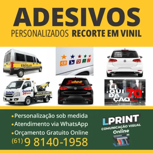 Adesivos personalizados em vinil - Qualidade profissional para seu veículo ou negócio