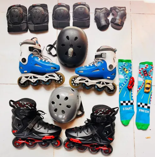 Patins com acessórios