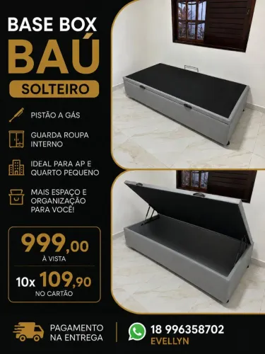 Base box baú solteiro