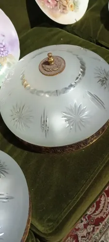 Lindo trio de plafon em cristal