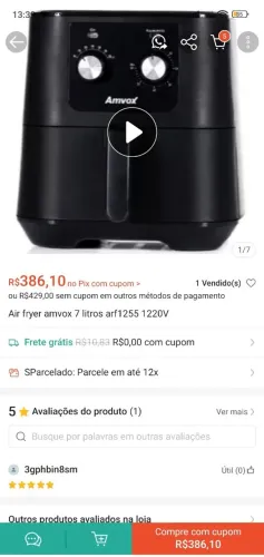 AirFryer amvox 7 LT