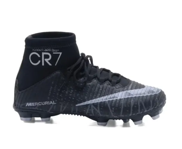2 Chuteiras Nike React Gato e Mercurial CR7 cano alto