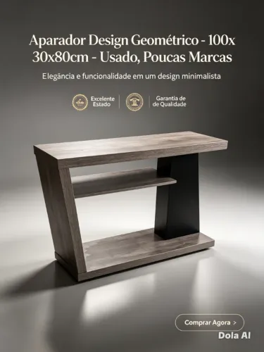 Aparador Design Geométrico - 100x30x80cm - Usado, Poucas Marcas