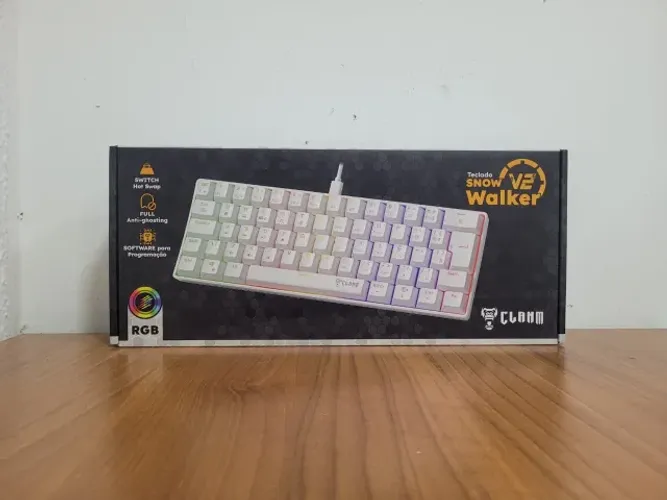 Teclado Gamer Mecânico 60% Snow Walker V2 RGB - Switch Red - Anti Ghosting - Hot Swapple 