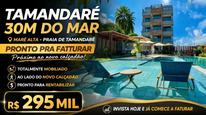Flat mobiliado em Tamandaré  - A 30 metros do Mar