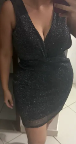 vestido amicci lurex preto m