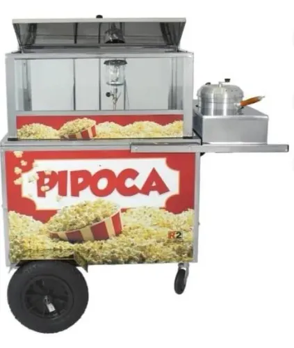 Carrinho de pipoca . Usado uma vez.