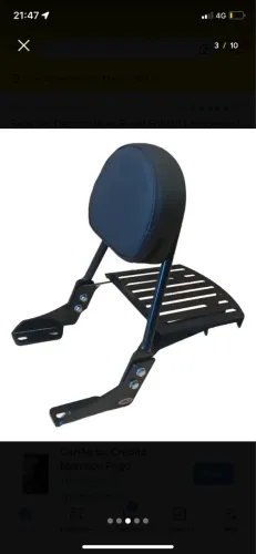 Sissy bar + suporte de alforges interceptor 650