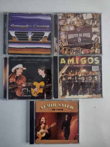 CD ORIGINAL PACOTE, CHIT.XORORO, ALMIR SATER, AMIGOS E DIVERSOS SERTANEJOS TOTAL 5 CDs