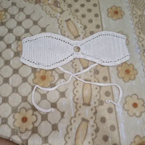 Top de crochê com argola